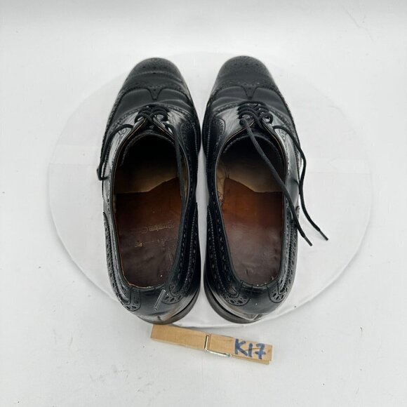 Church's English Premium Grade Men Size 8 D Black Leather Wingtip Dress Shoes - Picture 12 of 15